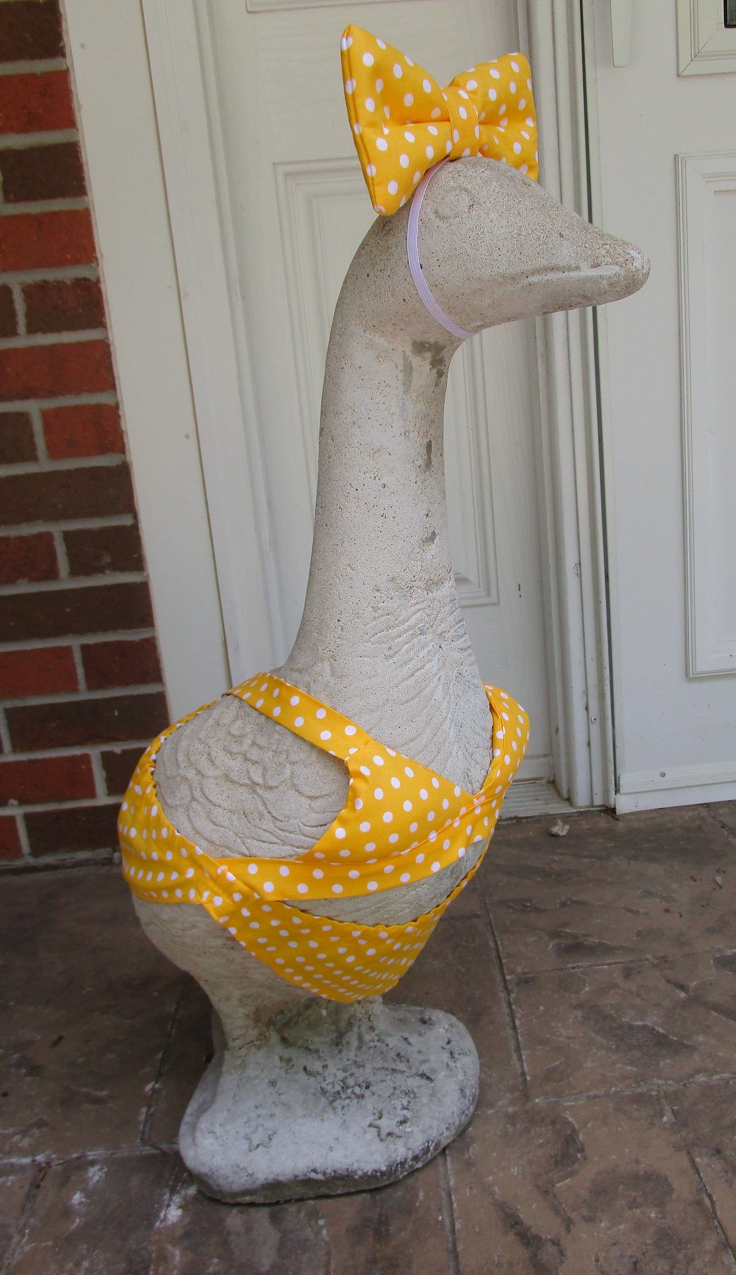 Yellow Polka Dot bikini Large goose