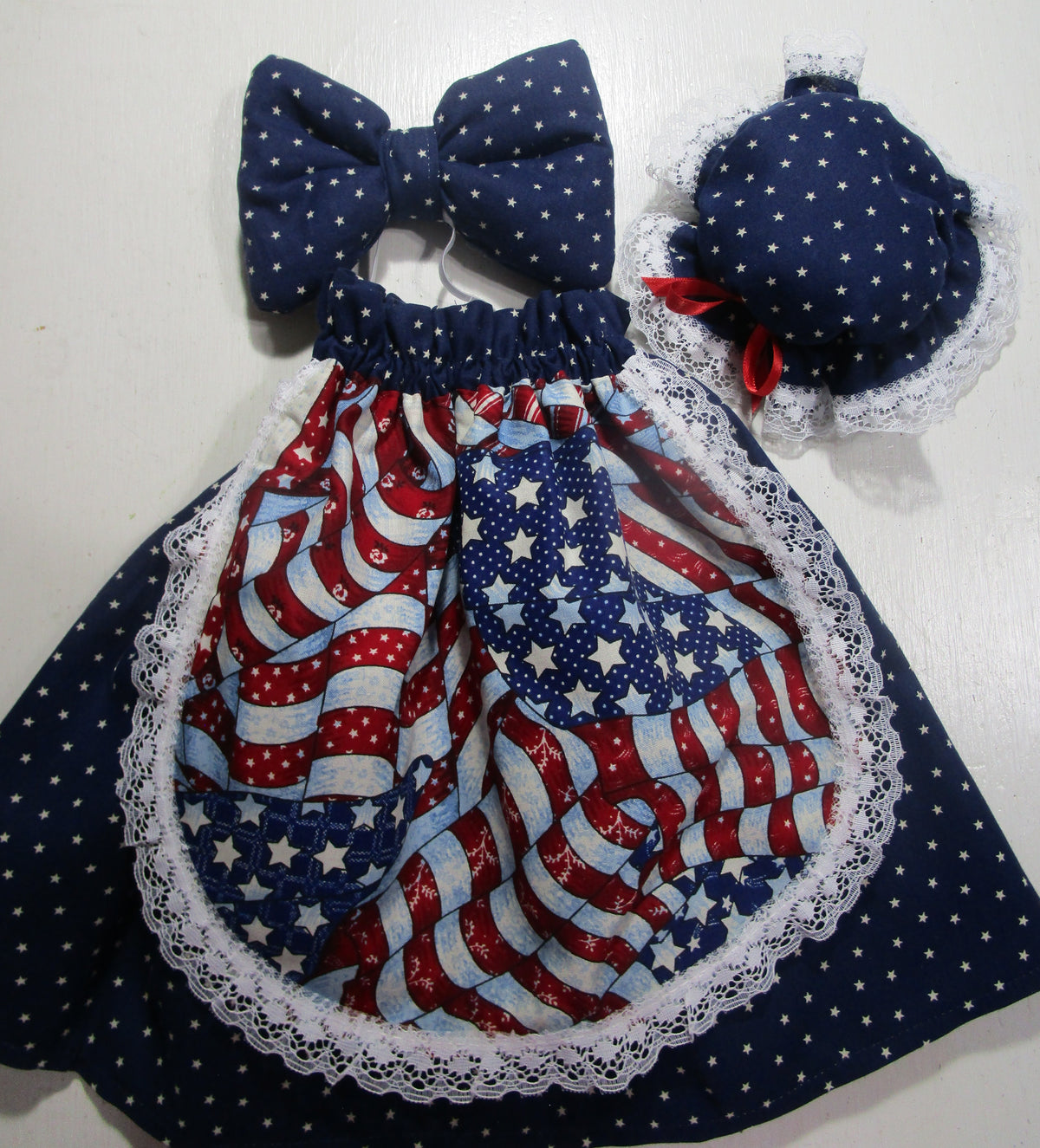 Patriotic dress, hat and bow