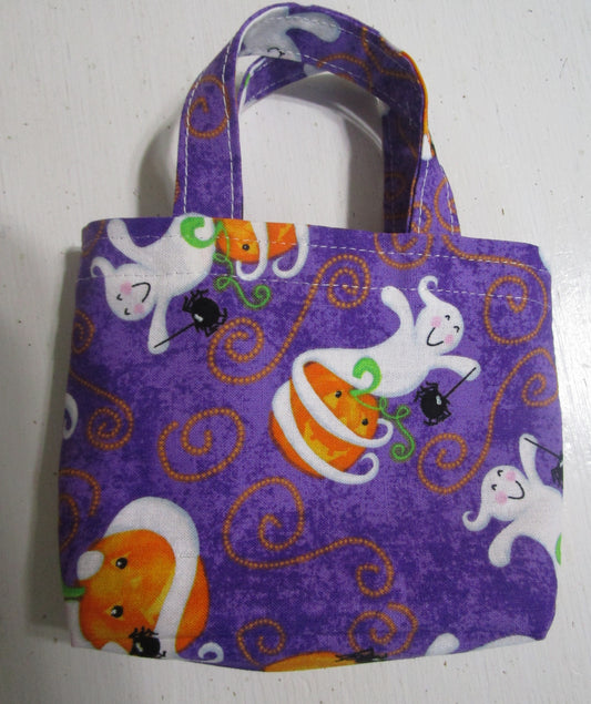 Purple Halloween tote bag
