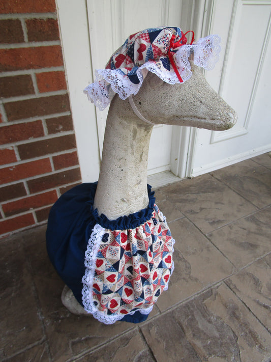 Navy blue dress and hat