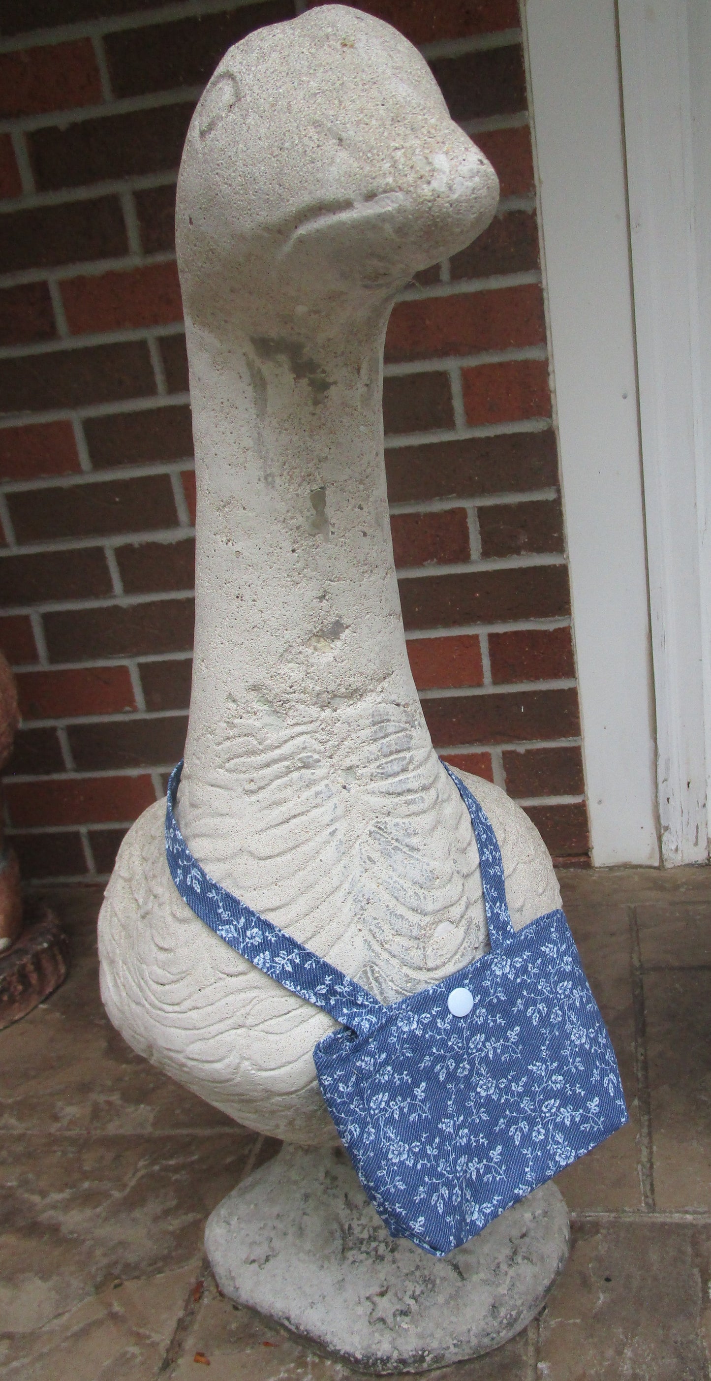 Blue denim cross body bag