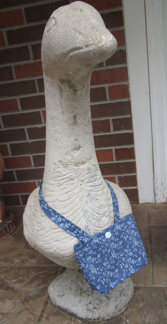 Blue denim cross body bag